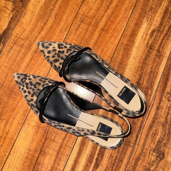 Dolce Vita Payge Leopard Suede Flats - Picture 1 of 4